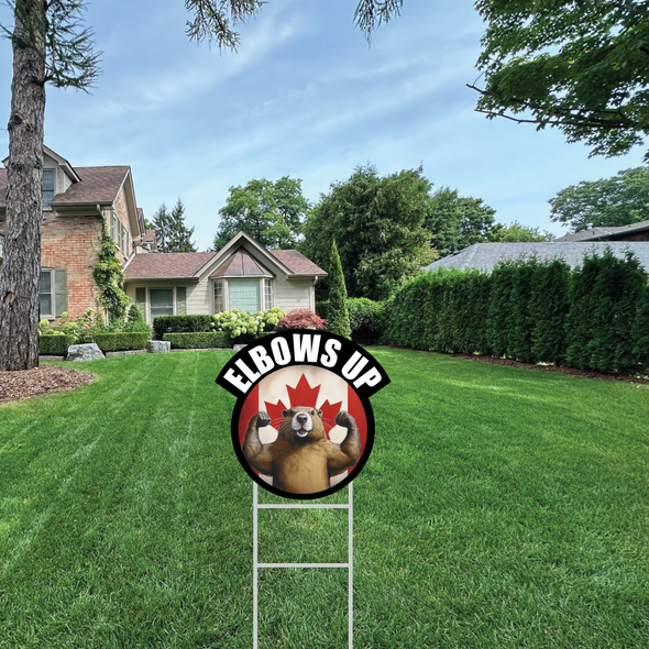 Elbows Up Lawn Signs