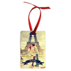 Custom metal rectangular Christmas ornament